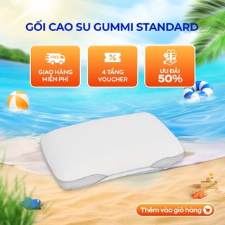 Gối cao su thiên nhiên Gummi Standard 37x58cm nâng đỡ hiệu quả, thông thoáng, vỏ gối tách rời