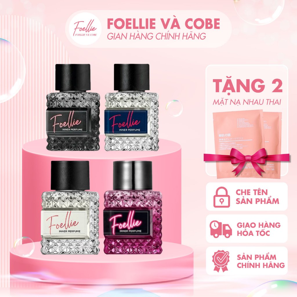 Nước Hoa Vùng Kín Foellie Perfume Hương Thơm Ngọt Ngào, Ngăn Ngừa Vi Khuẩn, Dành Cho Mọi Loại Da 10ml