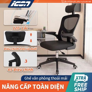 ICON Ghế Xoay Văn Phòng Deli Ghế Công Thái Học Có Tựa Đầu Tựa Tay Có Thể Điều Chỉnh Độ Cao Chống Gù Lưng