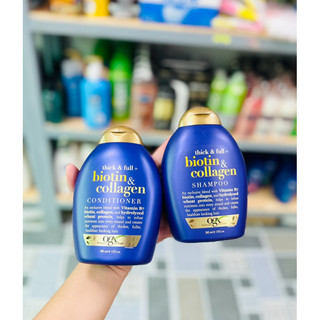 Dầu gội ogx biotin & collagen làm dày tóc 385ml thick & full + biotin & collagen shampoo