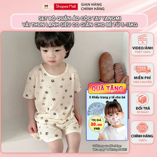 YM159 - Set Bộ quần áo cộc tay Yang Mi  hoạ tiết đáng yêu Set bộ hè vải thun lạnh siêu co dãn thoải mái cho bé từ 5-15kg