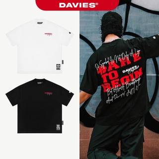 Áo phông form rộng in tràn viền DAVIES local brand nam nữ thun cotton co giãn màu đen, trắng Tee Unbound I D37-T7