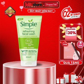 Gel Rửa Mặt Dành Cho Da Nhạy Cảm Simple Kind To Skin Refreshing Facial Wash Gel 150ml