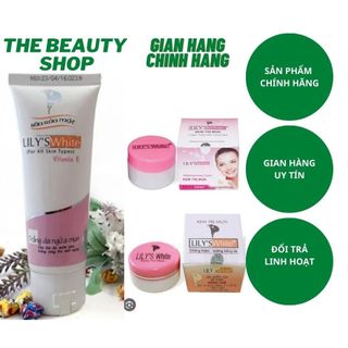 Kem mụn lilys white 16g, sữa rửa mặt trắng da ngừa mụn lily white 16g