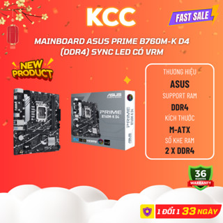 Mainboard ASUS PRIME B760M-K D4 (DDR4) Sync Led Có VRM - Bảo Hành 36 Tháng