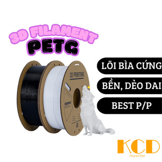 Nhựa in 3D PETG. Giá rẻ, khá dễ in, cơ tính cao, không bị mục hay ải như PLA, hiệu suất cao