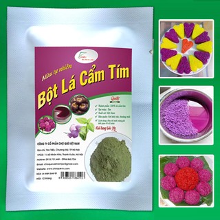 Bột lá cẩm tím gói 10gr/20gr/50gr nguyên chất 100% từ cây lá cẩm tím/cây lá tím dùng nấu xôi màu tím/làm bánh/thạch