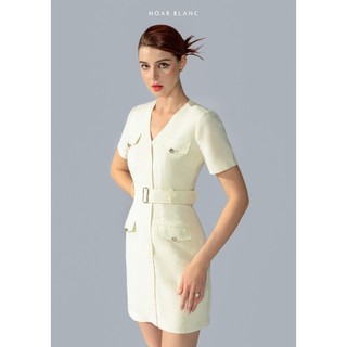 [NOAR BLANC] Đầm thiết kế Burlap cổ tim thanh lịch - Lauren Dress - Matcha