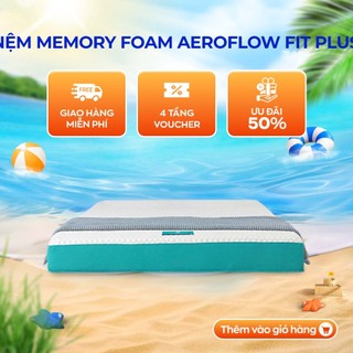 Nệm Foam Inoac Aeroflow Fit Plus mềm mại cấu trúc lượn sóng dễ ngủ sâu bảo vệ cột sống