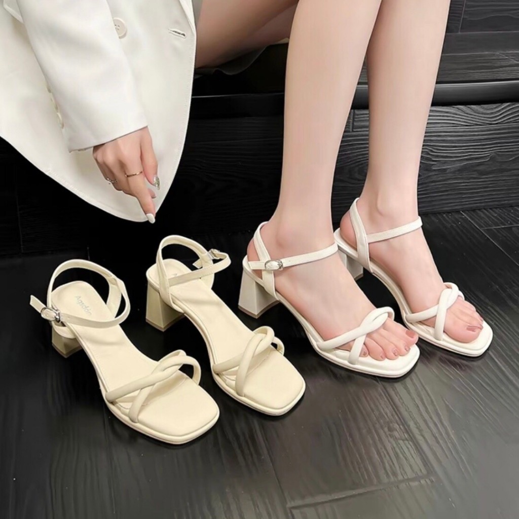 Sandanl cao gót nữ 5 cm NGỌC TRINH STORE quai hậu đi học đi chơi .KB 036 DéP Shoes | BigBuy360 - bigbuy360.vn
