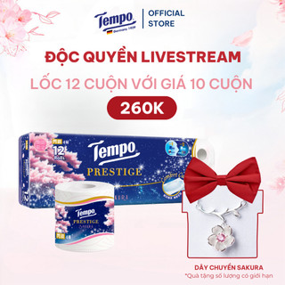  Giấy vệ sinh cao cấp Prestige Sakura Mềm Mại - 4 lớp bền dai - Thương Hiệu Đức