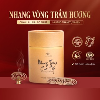 Nhang vòng trầm hương xông nhà tẩy uế trừ tà Thiên Mộc Hương hộp 40 khoanh hương trầm dịu ngọt