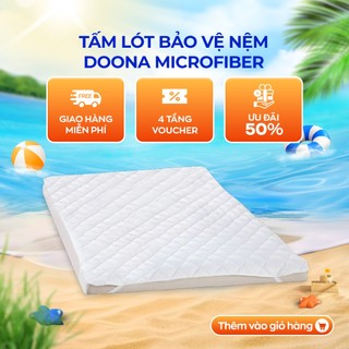 Bảo vệ nệm Doona Microfiber kháng khuẩn, hạn chế vón bông, nhanh khô khi giặt