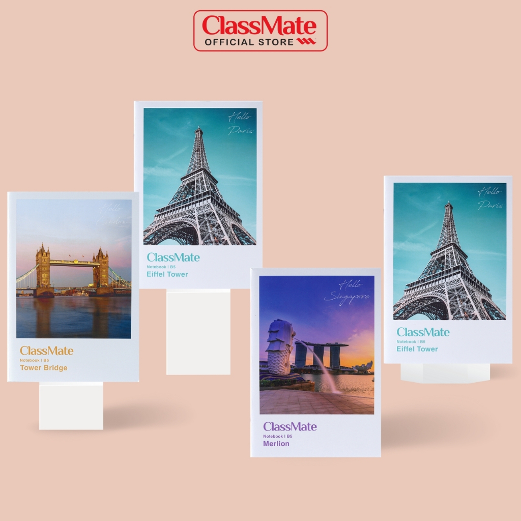 Vở Kẻ Ngang 200 Trang Classmate Quyển Vở B5, 60gsm Bìa Travel Chống Nước Tập Sinh Viên Ghi Chép NB5-