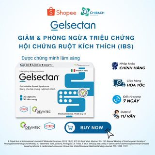 Viên Uống Gelsectan Dùng Cho Viêm Đại Tràng, Hội Chứng Ruột Kích Thích (IBS), Phục Hồi Chức Năng Tiêu Hoá (Hộp/30 Viên)