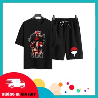 BST 6 COMBO Áo thun + Quần  Naruto.  Áo Anime in hình Uchiha Itachi. Áo thoáng mát Unisex