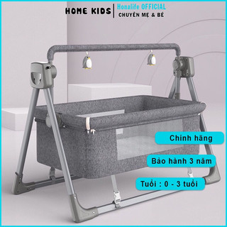 Nôi điện cho bé,Nôi đưa tự động tặng kèm màn và nệm, có điều khiển từ xa kèm nhạc