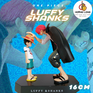 Mô hình Luffy và Shanks Tóc Đỏ 16cm, figure One Piece, quà tặng Sưu tầm Độc đáo