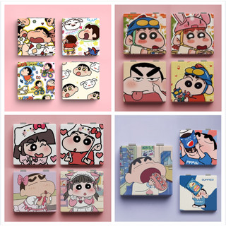  Gương Gấp 2 Mặt Gương Mini Cầm Tay Gương Trang Điểm Gấp Hình Shin Cậu Bé Bút Chì Bỏ Túi Cute 