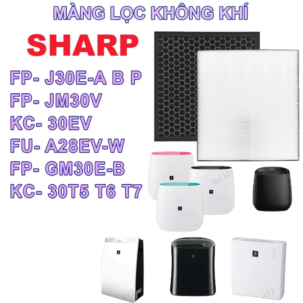 Màng lọc không khí Sharp FP-GM30E-B, KC-30EV, FP-J30E-A, FP-J30E-B, FZ-F30HFE, FP-JM30V-B, FU-A28EV-