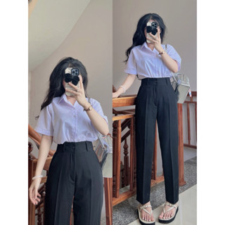 Quần baggy tây một cúc LƯNG CAO đi học di chơi đều được