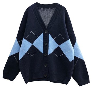 Áo khoác cardigan len cúc to dáng retro freesize