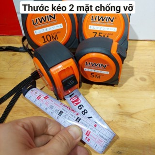 Thước kéo 2 mặt số lớn Thước lỗ ban phong thủy 2 mặt hãng Liwin 5m - 7,5m-10 mét hàng đẹp, chắc chắn