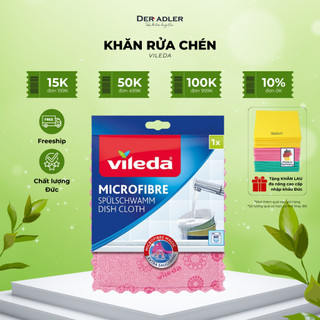 Khăn rửa chén bát chuyên dụng VILEDA tạo bọt và làm sạch dầu mỡ hiệu quả