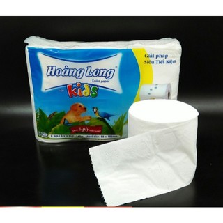   Giá sĩ - -Freeship  Lốc 6 cuộn giấy vệ sinh Hoàng Long Kids không lõi 