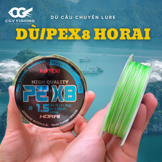 Dây pe horai câu lure, dây dù câu lure x8 cuộn 100m