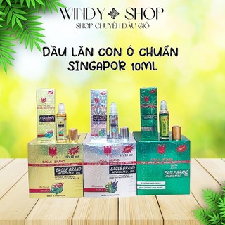 Dầu gió dầu lăn con ó chuẩn singapore xanh/trắng/vàng chai lăn 10ml