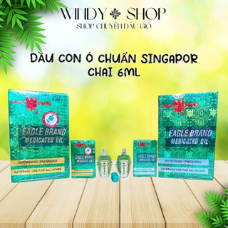 DẦU GIÓ {LỐC 12 CHAI 6ML} DẦU XANH CON Ó CHUẨN SINGAPORE CHAI 6ML_HÀNG CHÍNH HÃNG