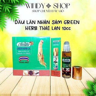 Dầu gió dầu lăn nhân sâm và thảo dược green herb oil 10cc - chuẩn thái lan