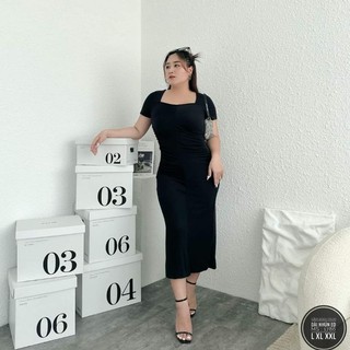 Đầm bigsize body thun borip 50_90kg