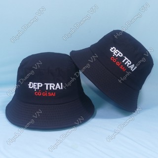 Nón chống nắng Đẹp trai có gì sai vành rộng 6cm, mũ tai bèo vòng đầu 57-58cm vải cotton