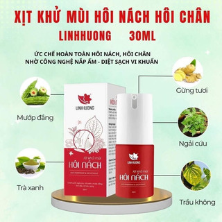 Xịt khử mùi hôi nách hôi chân linh hương 30ml