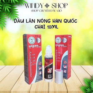 Dầu gió dầu lăn dầu nóng xoa bóp giảm đau gân cốt hàn quốc chai lăn 10ml