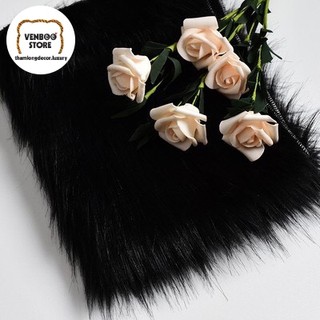 👑 [FREESHIP] THẢM LÔNG ĐEN - TRANG TRÍ CHỤP ẢNH SẢN PHẨM - LUXURY TLT