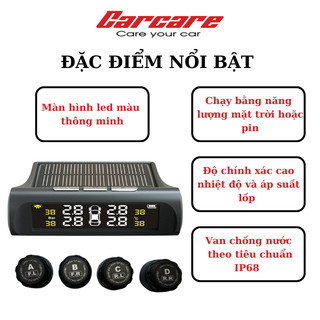 Cảm biến áp suất lốp ô tô TPMS màn hình led màu van ngoài {Bảo hành 12 tháng} - cảm biến áp suất lốp van ngoài TPMS