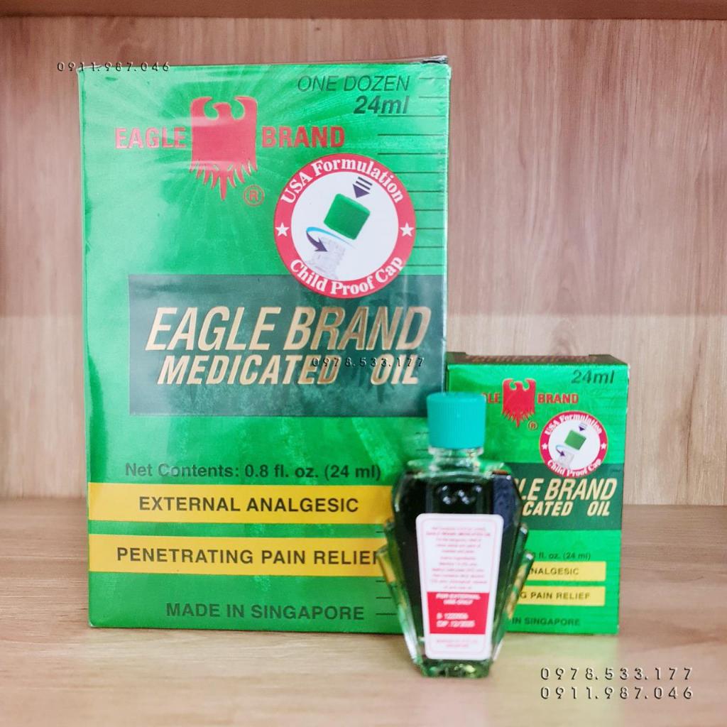 Dầu gió xanh con Ó Mỹ Eagle Brand 24ml
