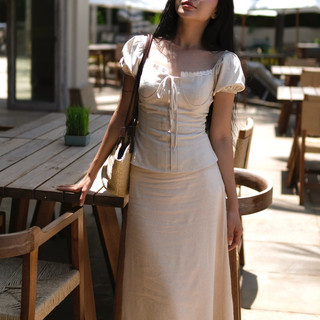 chân váy linen basic Diki Skirt