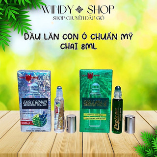 Dầu gió - dầu bi lăn con ó xanh trắng eagle brand oil chai 8ml
