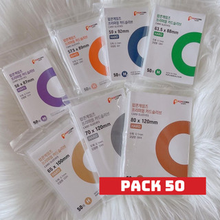 Sét 50 Sleeve Popcorn bọc card siêu dày Pack 50 hard bảo vệ card Kpop album lomo card toploader bảo vệ thẻ trò chơi