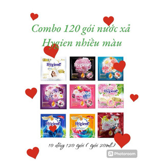 Combo 120 gói xả Hygiene Thái Lan ( 10 dây xả mỗi gói 20ml ) 10 dây 10 màu khác nhau