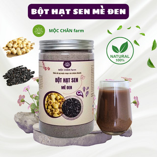 500g bột hạt sen, mè đen nguyên chất giúp an thần, ngủ ngon, đẹp da tóc hộp - bột sen - bột sen ngũ cốc