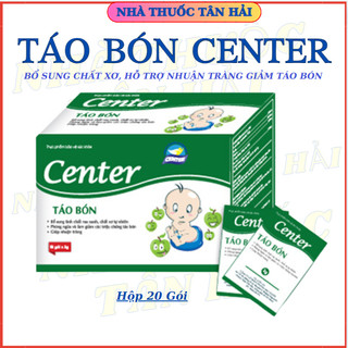 Táo bón center bổ sung chất xơ, hỗ trợ nhuận tràng giảm táo bón, hộp 20 gói