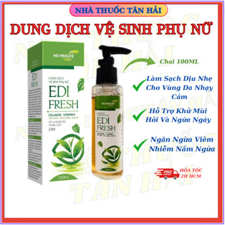 Dung dịch vệ sinh Phụ Nữ EDI Fresh giúp làm sạch dịu nhẹ cô bé, khử mùi hôi, giảm viêm, ngứa, Chai 100ml