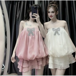ĐẦM TƠ CÚP NGỰC NƠ ĐÁ DÁNG BÍ SIÊU CƯNG, HOT TREND