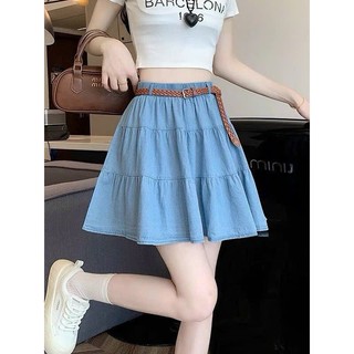 Chân Váy Jean Lụa Ngắn Chữ A Vải Mềm Mịn Thời Trang Nữ Năng Động hottrend 2024