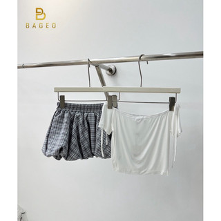 Set trễ vai cv caro kẻ 𝐁𝐀𝐆𝐄𝐎